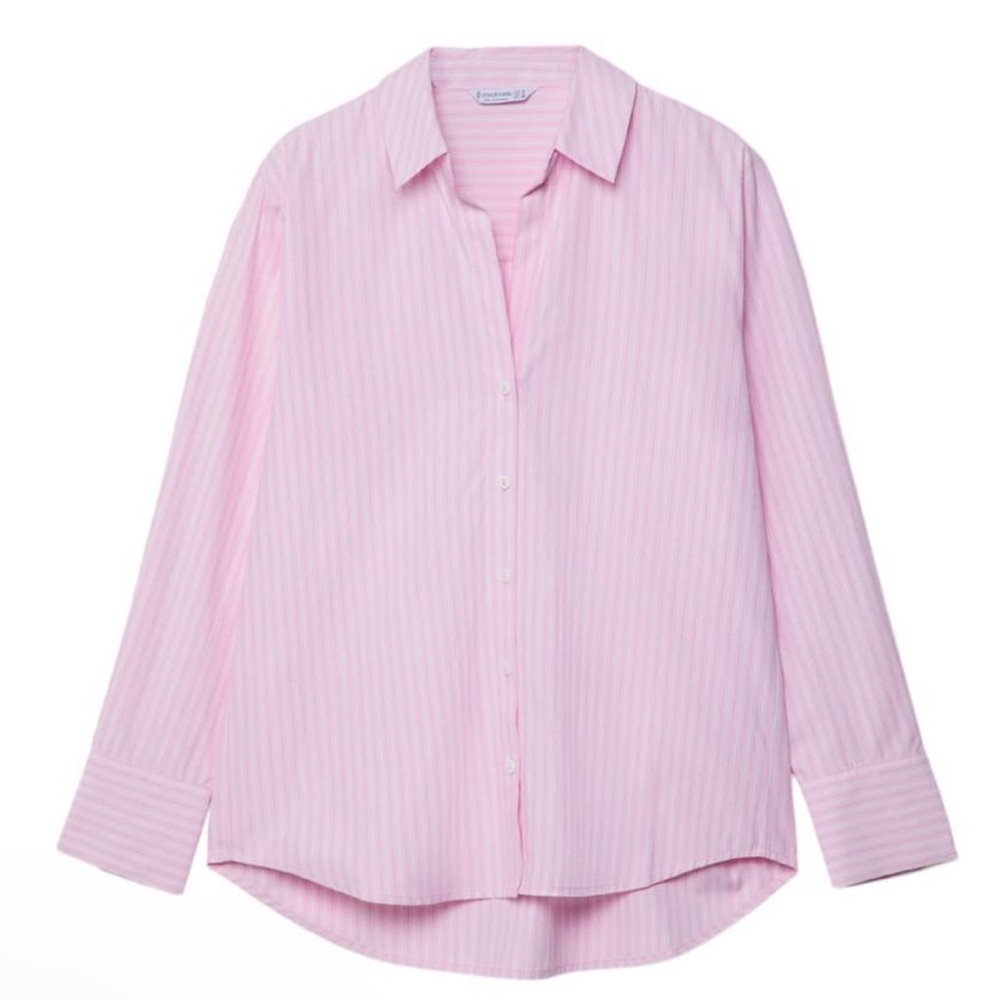 🩷Pink Striped Button-Up Shirt.